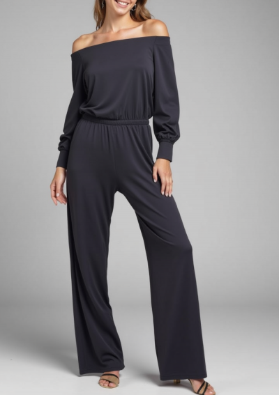 ALLURE Light Lycra Jumpsuit with Sleeves