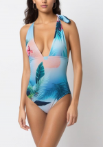 SOL One-piece swimsuit with sunrise print