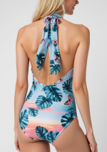 PERLA Badpak met zonsopgangprint