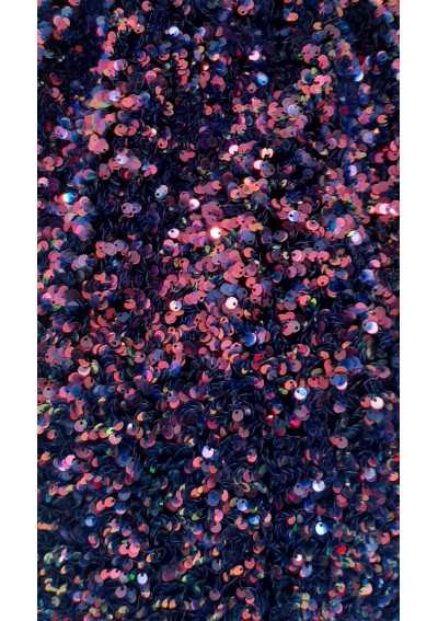 CLIA Robe de luxe à sequins avec décolleté en V profond devant et dos