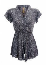 FORZA playsuit with mini black dots