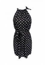 ROLA Vestido corto con lunares blancos