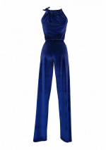 KOYI Combinaison bleu foncé en velours stretch