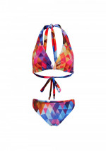 CELIA Bikini multicolore imprimé triangle
