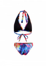 CELIA Multicolored bikini with triangels pattern