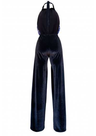MABE Elegant luxy iridescent sequin jumpsuit in stretch fabric