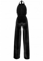 TORCHA Elegante zwarte jumpsuit met pailletten in stretchstof