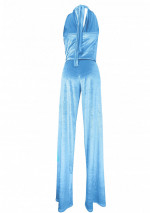 AQUA Combinaison en velours à décolleté descendu et dos semi-couvert