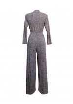 DORIS Katoenen jumpsuit met luipaardprint